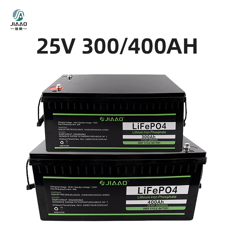 25V 300/400Ah újratölthető LiFePO4 lítium ion akkumulátor bluetooth BMS